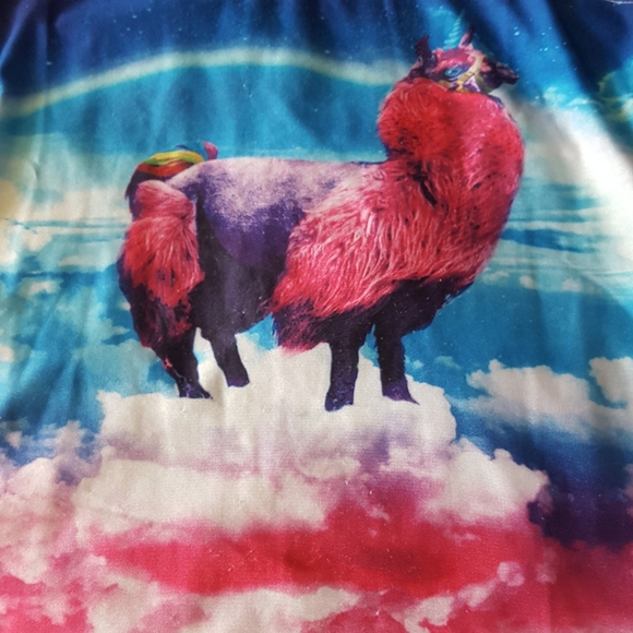 Unicorn Llama rainbow rave raver kawaii tank top - Picture 3 of 4